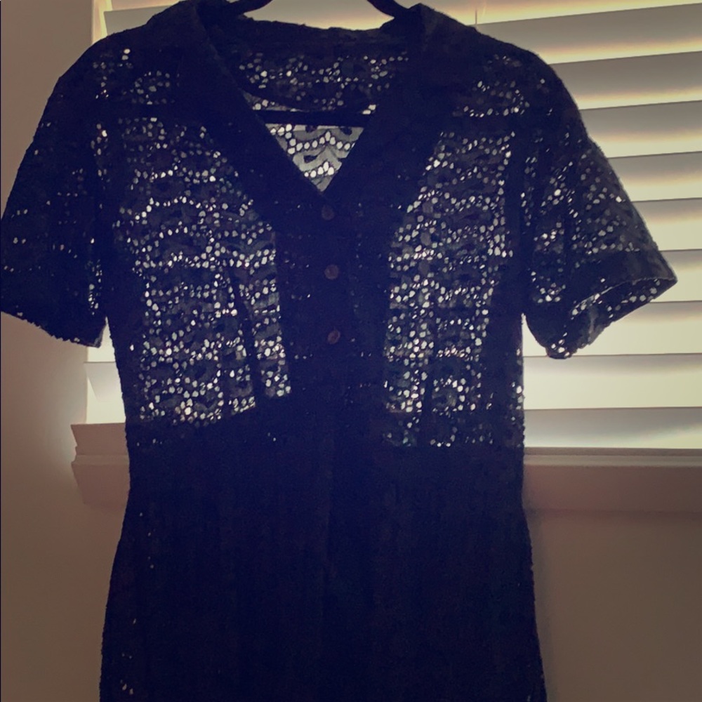 Eyelet cotton vintage dress needs liner